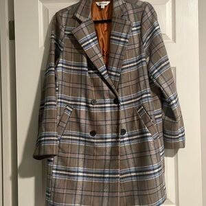 COPY - Davi & Dani Boutique plaid peacoat sz Large